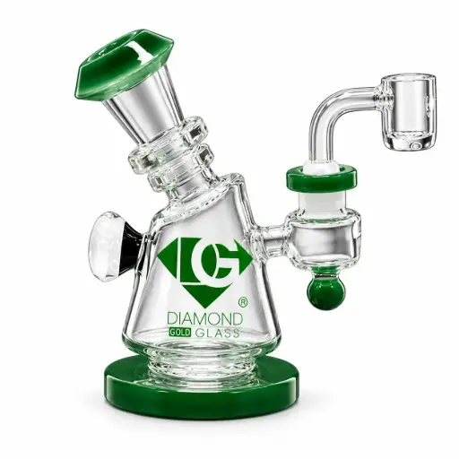 [DG00191] Diamond Glass 6" RIG WITH MALLET PERC - DGR1199 Jade