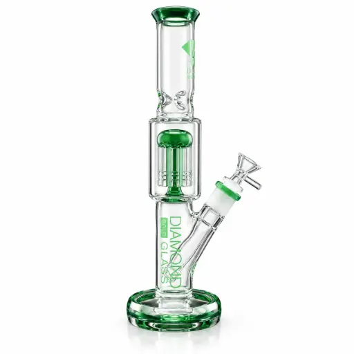 [DG00238] Diamond Glass 11" CLEAR MANSION STRAIGHT - DGW1009 Jade