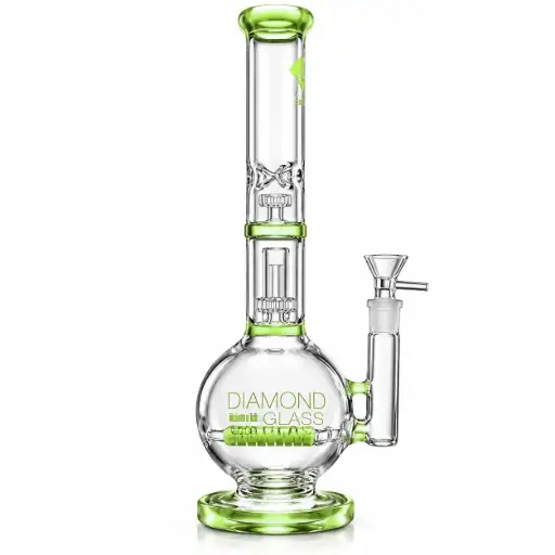 [DG00251] Diamond Glass 16" DOUBLE IN-LINE - DGW1023 Bright Green