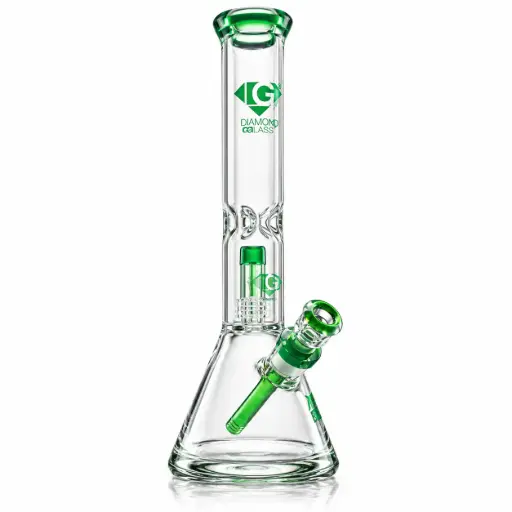 [DG00253] Diamond Glass 16" 7mm SHOWERHEAD PERC - DGW1025 Milky Green