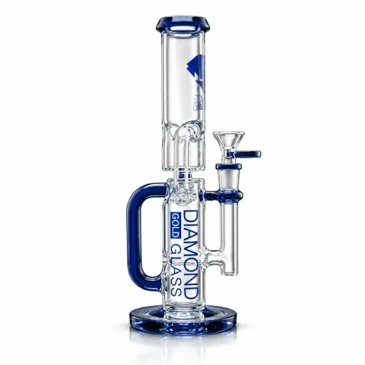 [DG00286] Diamond Glass 11" WITH INLINE PERC & RECYCLER - DGW1070 Blue