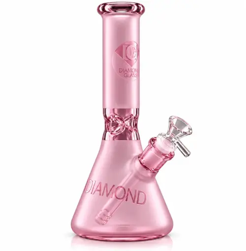 [DG00291] Diamond Glass 10" SANDBLASTED - DGW1076 Pink