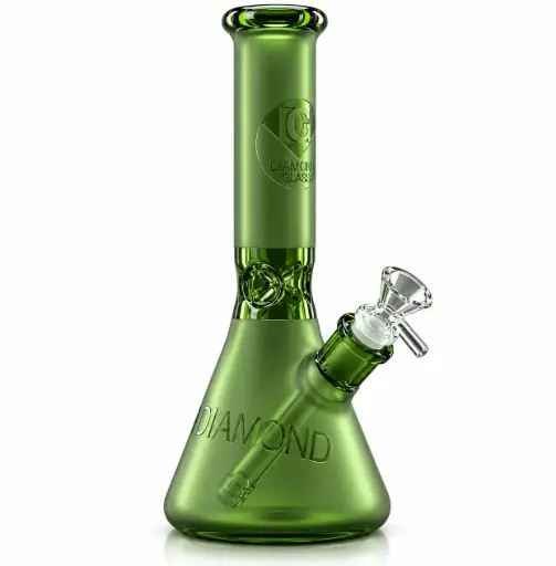 [DG00293] Diamond Glass 10" SANDBLASTED - DGW1076 Green