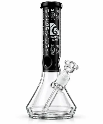 [DG00324] Diamond Glass 12" BEAKER NO PERC, 19mm THICK - DGW939 Black