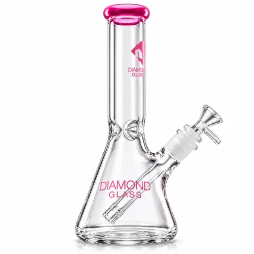 [DG00341] Diamond Glass 10" COLORED MOUTHPIECE 38X5mm - DGW960 Pink