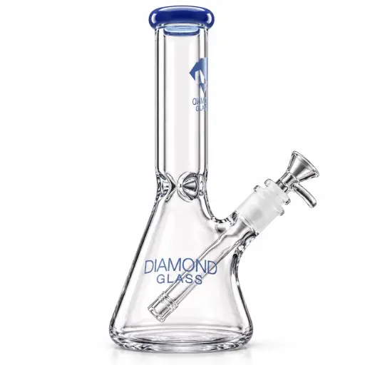 [DG00343] Diamond Glass 10" COLORED MOUTHPIECE 38X5mm - DGW960 Blue