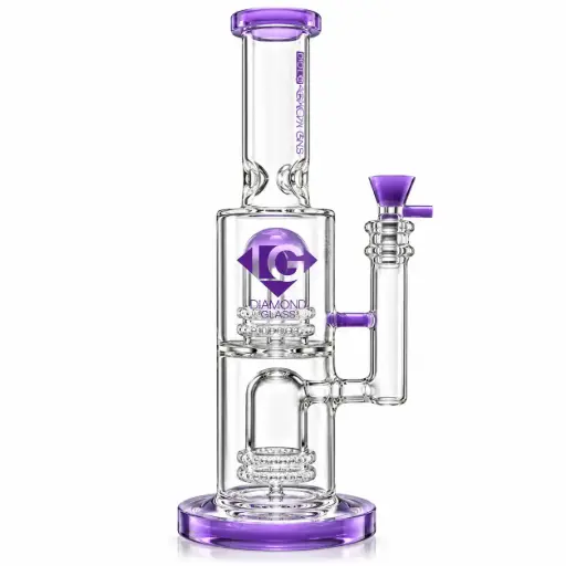 [DG00345] Diamond Glass STEMLESS W/DOME SHOWERHEAD PERCS - DGW981 Violet