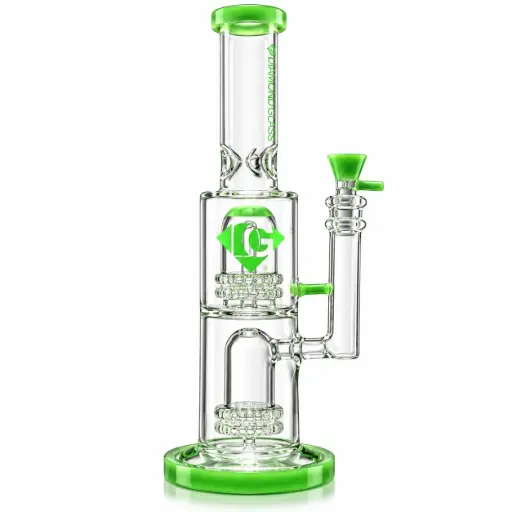 [DG00346] Diamond Glass STEMLESS W/DOME SHOWERHEAD PERCS - DGW981 Slime Green