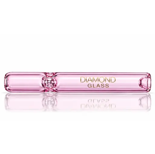 [DG00354] Diamond Glass 4" FLUTE STEAM ROLLER - G518 Pink