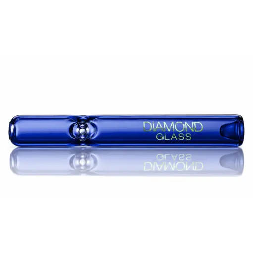 [DG00355] Diamond Glass 4" FLUTE STEAM ROLLER - G518 Blue