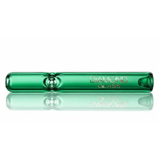 [DG00356] Diamond Glass 4" FLUTE STEAM ROLLER - G518 Green