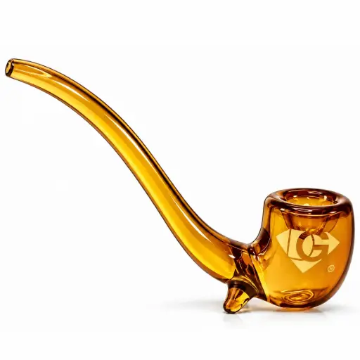 [DG00371] Diamond Glass 5" HANDPIPE - G608 Gold