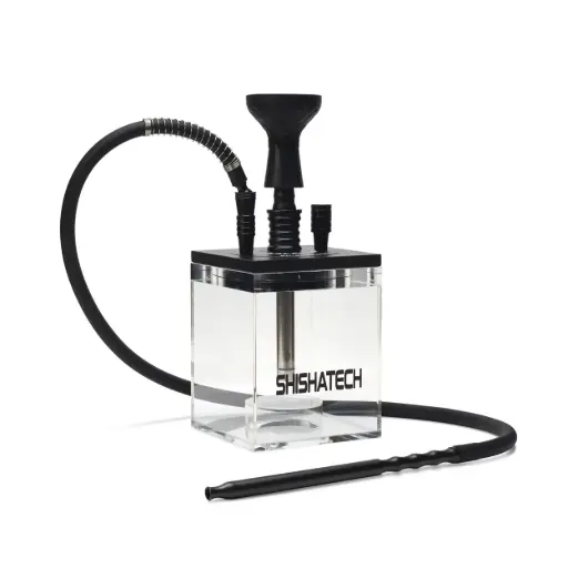 [AM050733] 15" The Block Hookah, Black, 1 Hose, ShishaTech Travel Bag