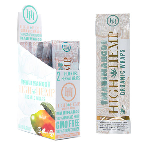 [AM022396] HIGH HEMP Wraps Maui Mango 25ct