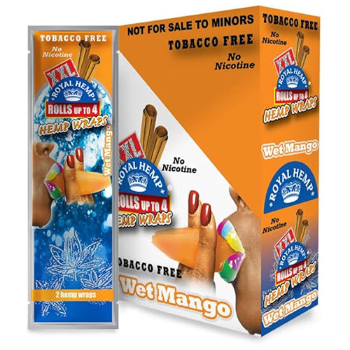 [AM022864] XXL Hemp Wraps Wet Mango 25ct