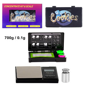[AM025388] Scales Scale with 3D includes Silicone Mat & 2 Conatiner Dabbing Tool (700g /0.1g) Cookie Monster