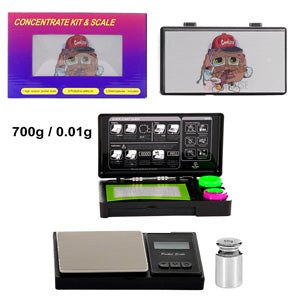 [AM025389] Scales Scale with 3D includes Silicone Mat & 2 Conatiner Dabbing Tool (700g /0.01g) Cookie Monster