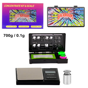 [AM025397] Scales Scale with 3D includes Silicone Mat & 2 Conatiner Dabbing Tool (700g /0.1g) D Backwoods
