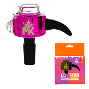 [AM026095] MK Glass Bowl Freezable Horn - Glycerin Inside 14mm Purple