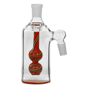 [AM026328] Ash Catcher Double Circle With A Designer Pattern 7693 14mm 5" 45 Degree Red Yellow